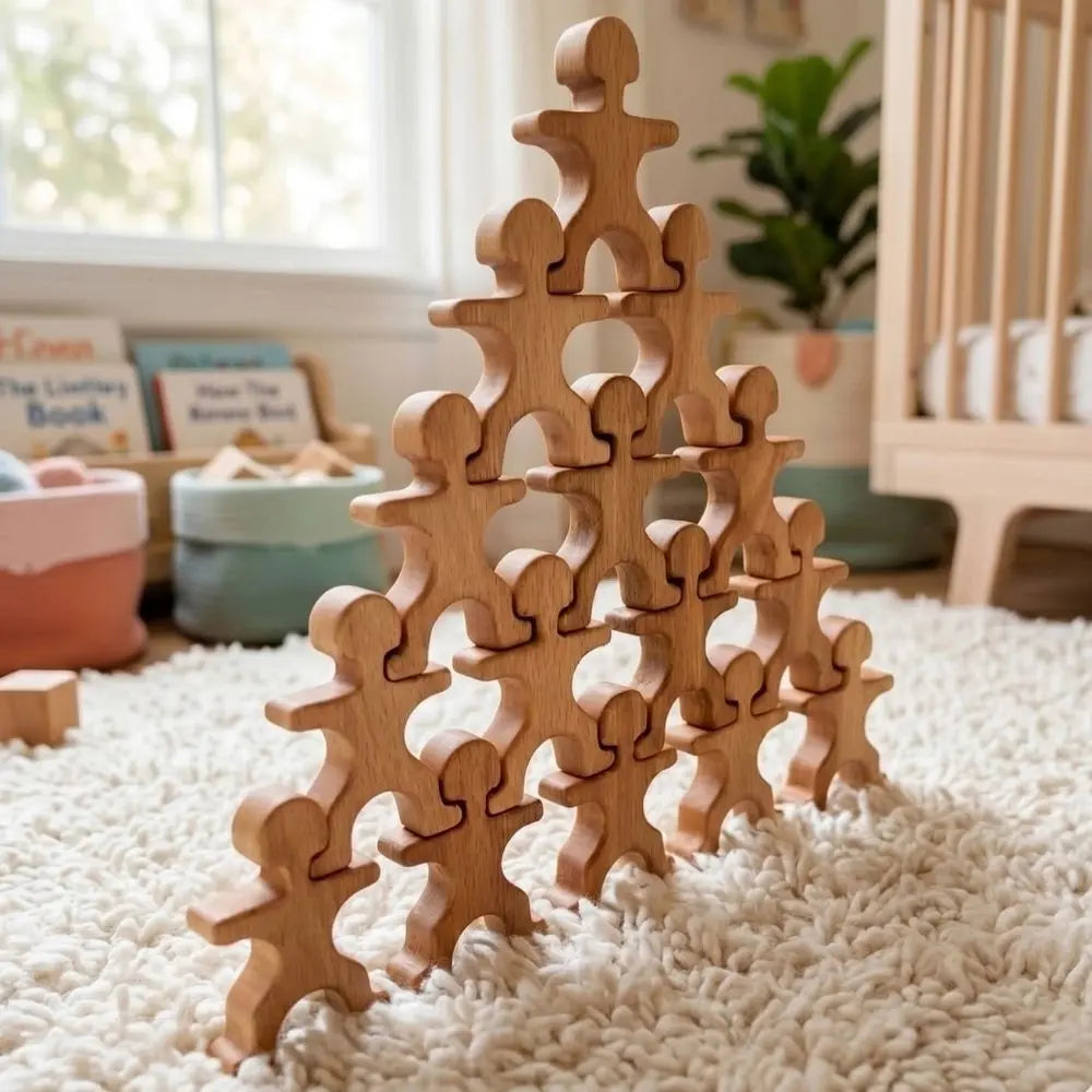 Montessori Ahşap Akrobat Çocuklar