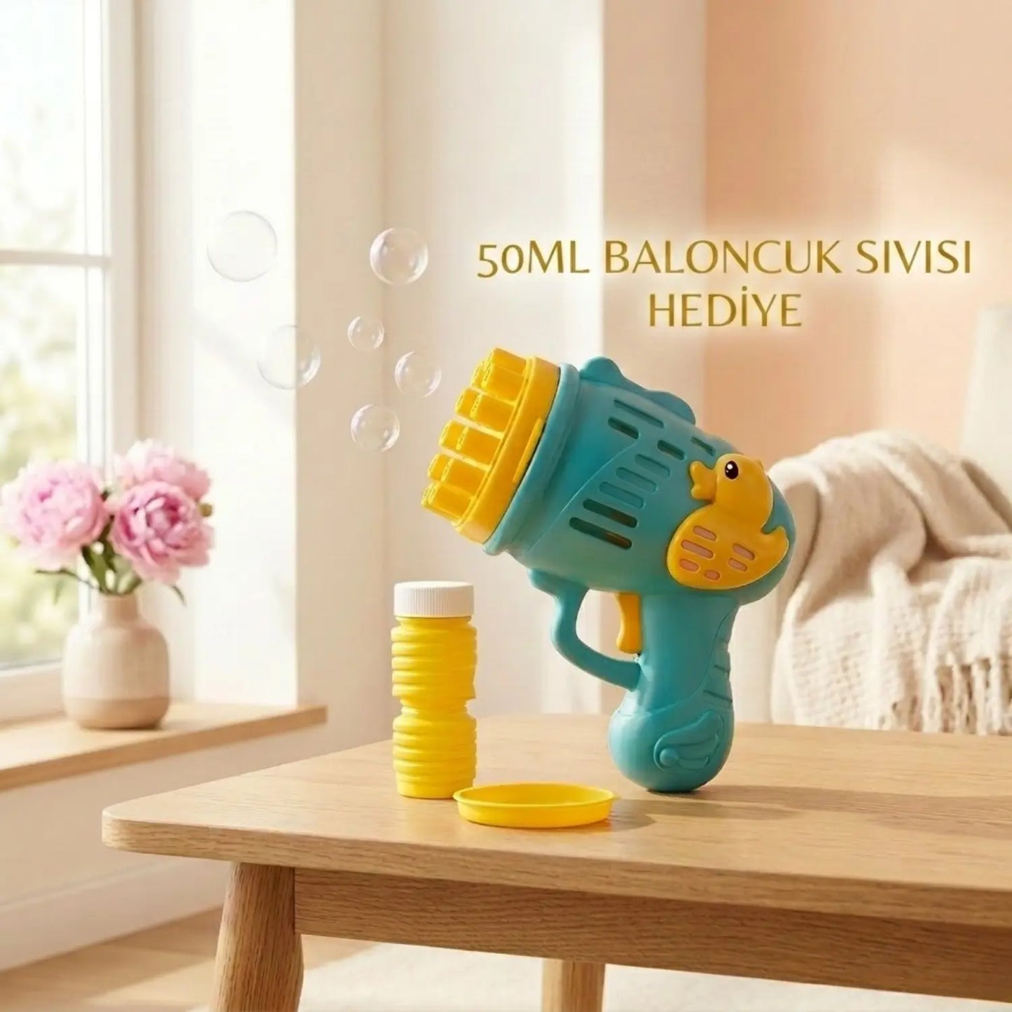 23 delikli baloncuk tabancası yoğun balon yağmuru