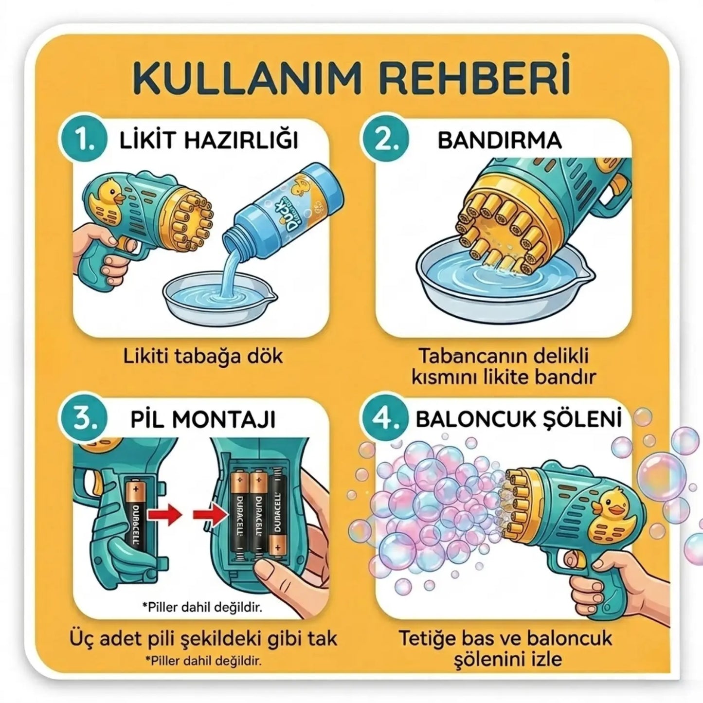 baloncuk tabancası dış mekan bahçe aktivitesi çocuk oyunu
