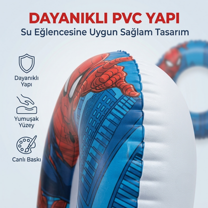 Su eğlencesine uygun sağlam tasarım dayanıklı yapı ve yumuşak yüzeyli Spider-Man simit Kiddology