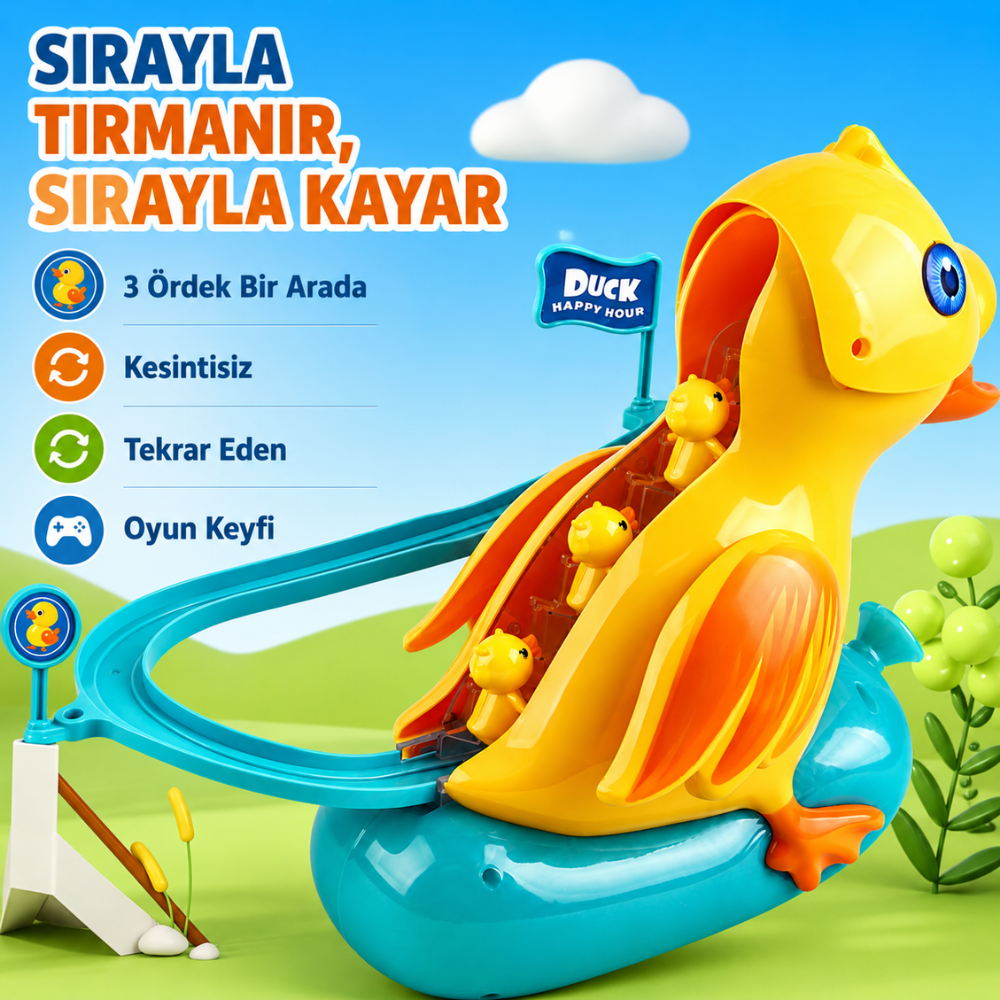 Dön dolaş ördek oyunu 3 ördek sırayla tırmanan kaydırak - Kiddology