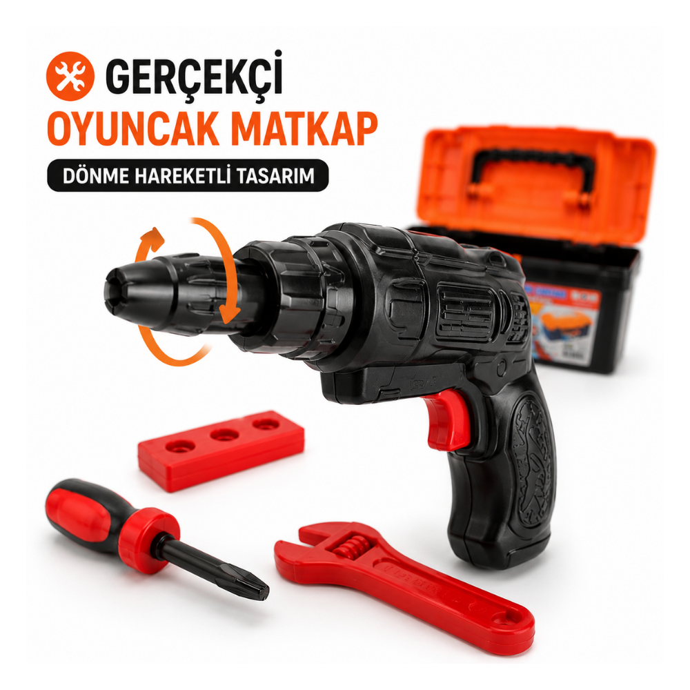 oyuncak tamir seti gercekci oyuncak matkap kiddology