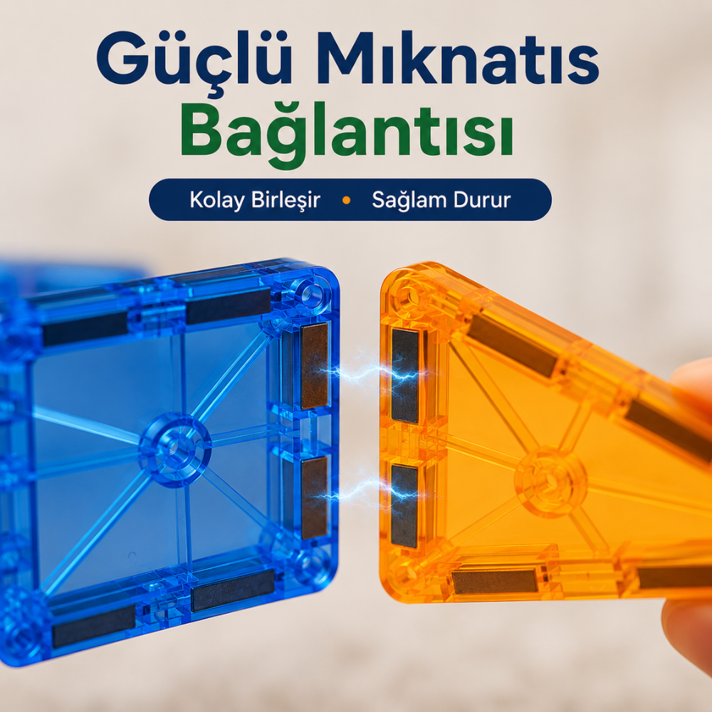 Güçlü mıknatıs bağlantısına sahip sağlam yapılı manyetik karolar Kiddology