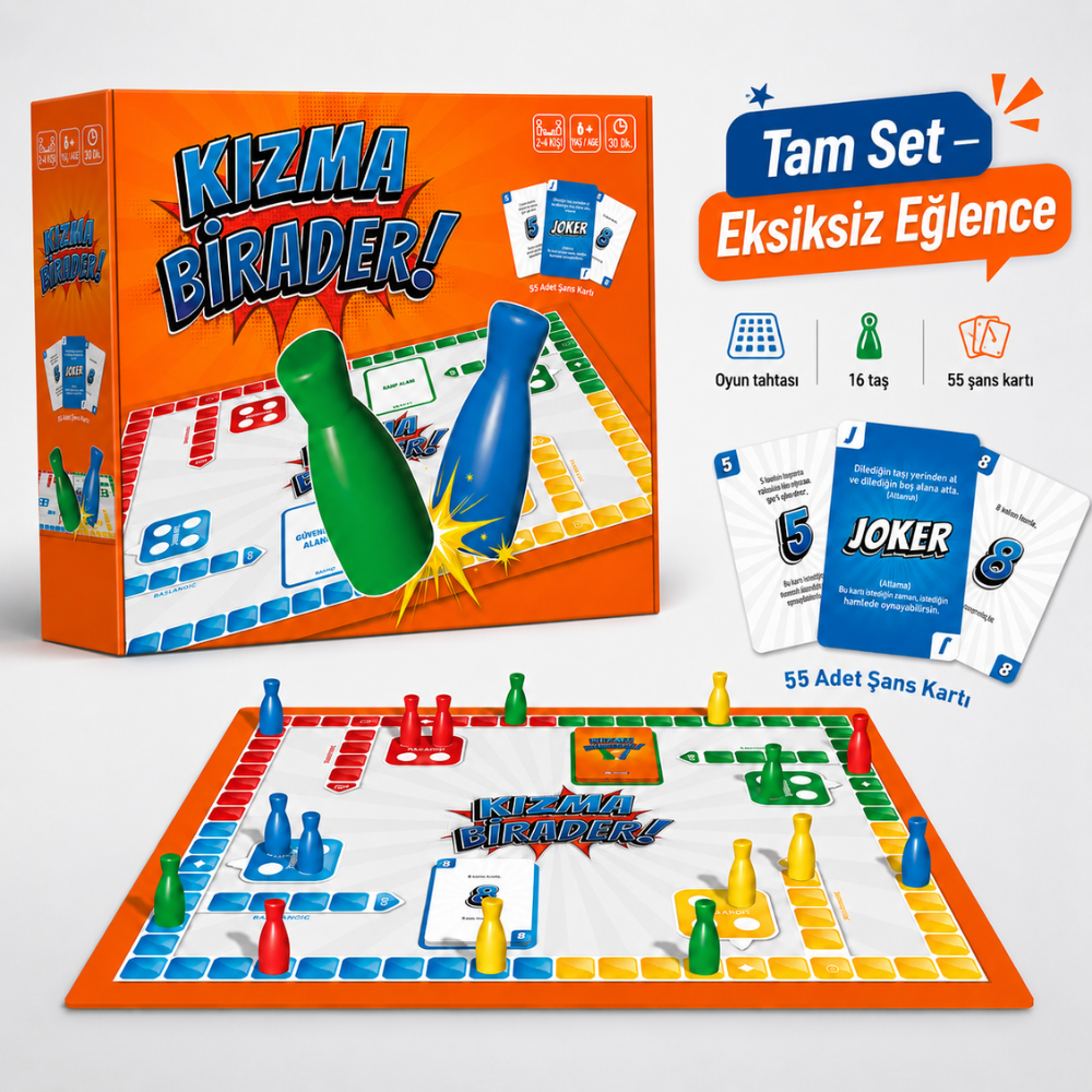 Kızma birader klasik aile kutu oyunu 2-4 kişilik - Kiddology