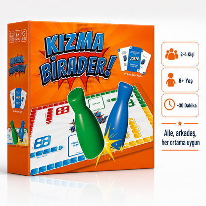 Kızma birader oyun tablası piyon ve zar seti çocuk oyunu - Kiddology