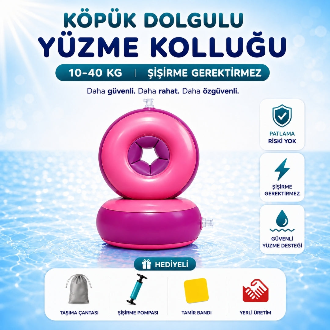 köpük dolgulu yüzme kolluğu 10-40 kg 2-12 yaş çocuk
