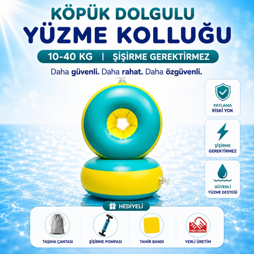 köpük dolgulu yüzme kolluğu çocuk güvenli su oyuncağı kiddology