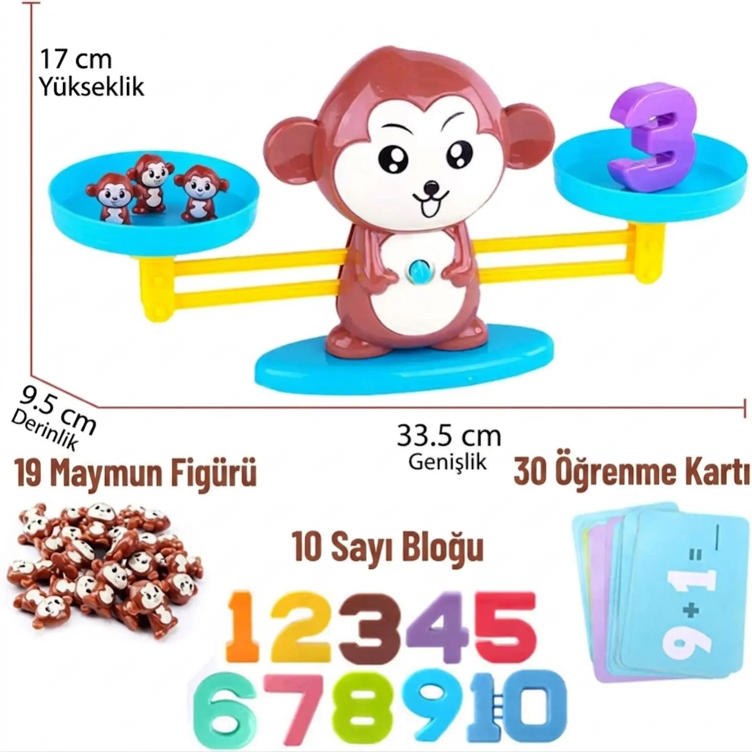 maymun denge oyunu işlem kartlı matematik oyun seti
