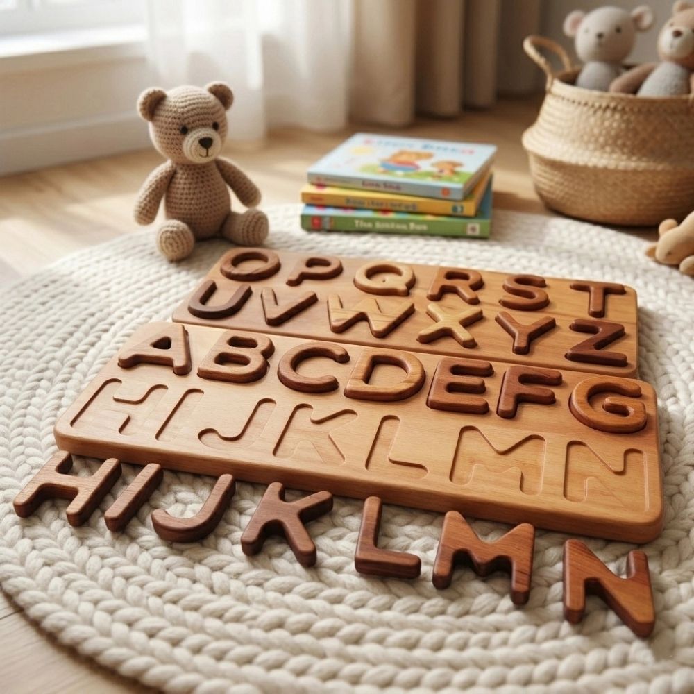 Montessori harf bulmaca görsel hafıza şekil tanıma çocuk oyuncağı - Kiddology