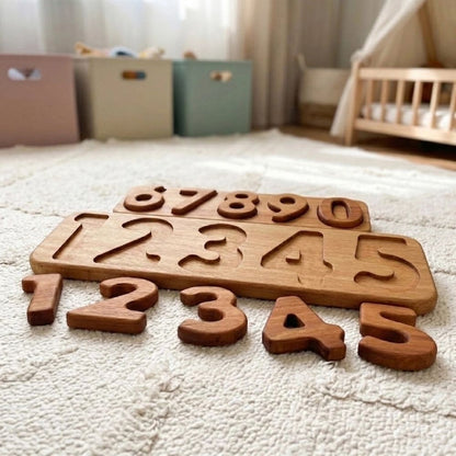 Montessori puzzle matematik temeli sayı tanıma çocuk oyuncağı - Kiddology