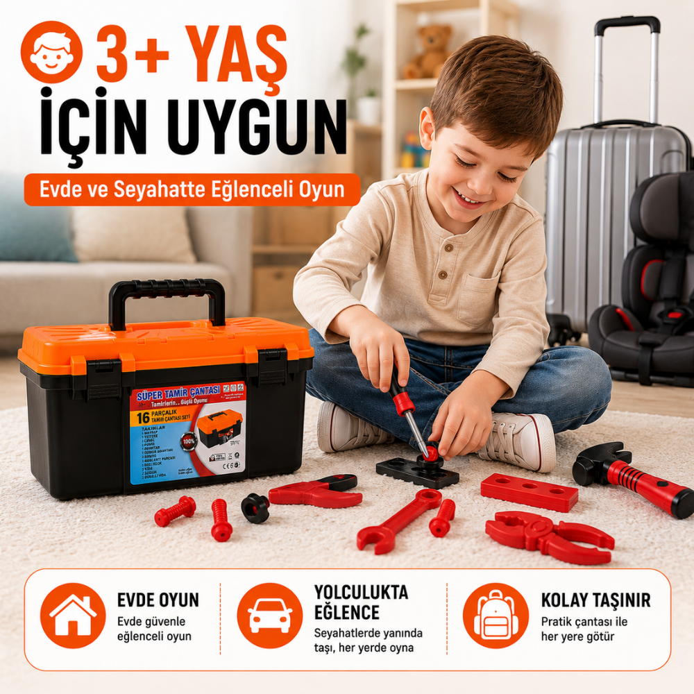 3 yas ve uzeri oyuncak tamir seti kiddology